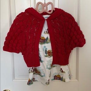Little red riding hood dress and sweater
